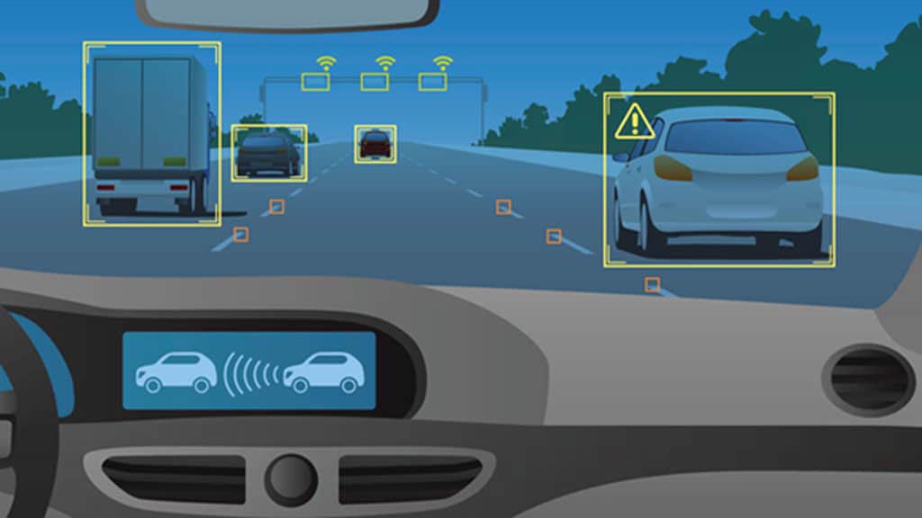 Heads-up-display i sammenkoblede biler